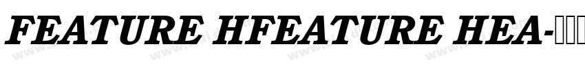 FEATURE HFEATURE HEA字体转换